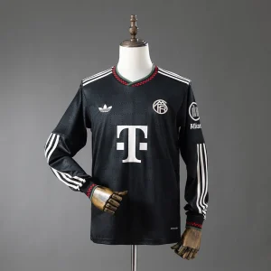 Camisola Manga Comprida FC Bayern Munique 2025-26 Alternativa Preta Versão Adepto