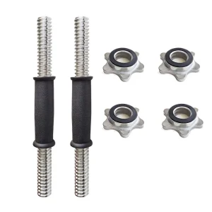 Conjunto de 2 barras de ferro para halteres 25mm